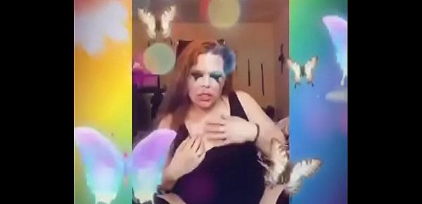 Funhouse clip. Joker , Harley Quinn clown makeup, fun and sexy. Role playing